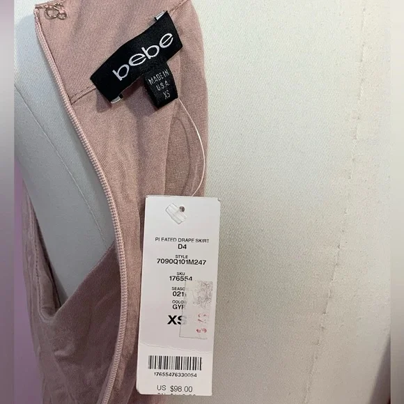 VTG bebe Blush Draped Mini Dress - Picture 8 of 14